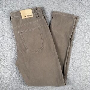 The Normal Brand Jeans Mens 34 (36x30) Olive Green Denim Slim Fit Straight Leg